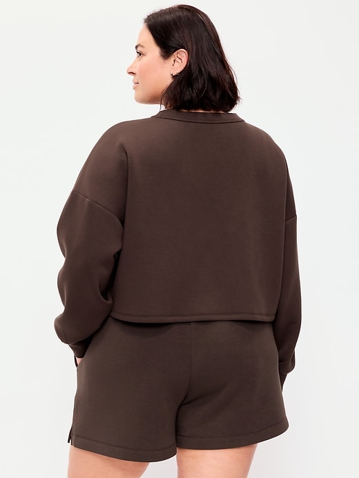 Image number 3 showing, Bounce Fleece Crew-Neck Cropped Sweatshirt