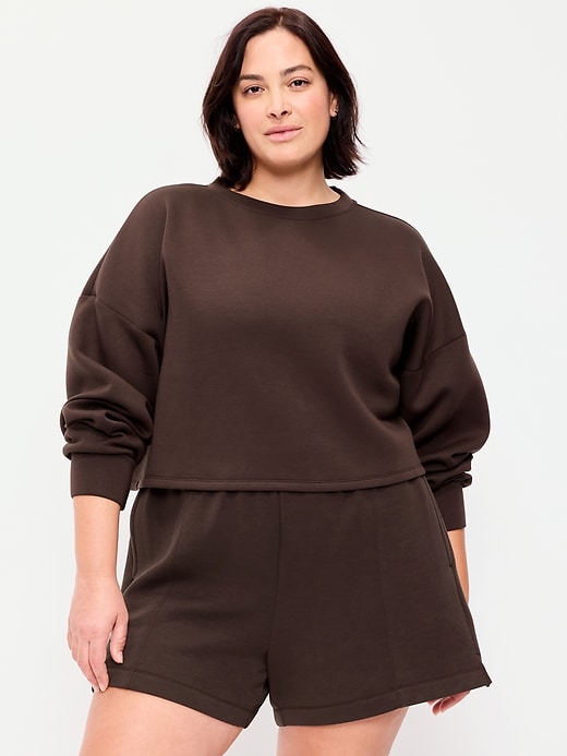 Image number 2 showing, Bounce Fleece Crew-Neck Cropped Sweatshirt