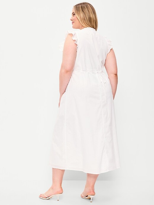 Image number 5 showing, V-Neck Flutter-Sleeve Midi Dress