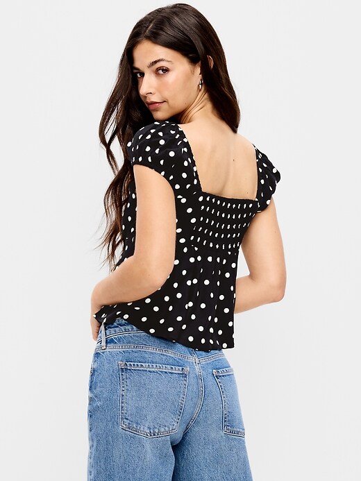 Image number 2 showing, Fitted Cap-Sleeve Top