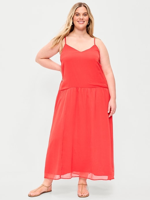 Image number 8 showing, Chiffon Drop-Waist Maxi Dress