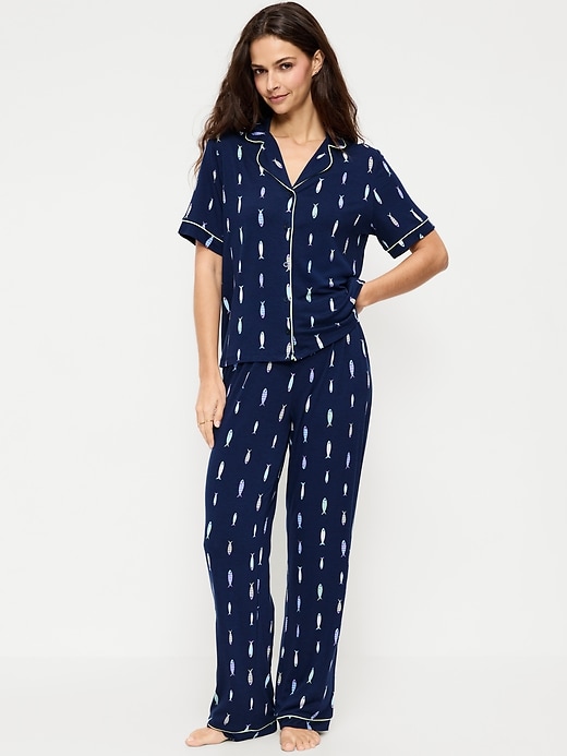 L'image numéro 1 présente Ensemble pantalon en tricot de jersey Grasse matinée