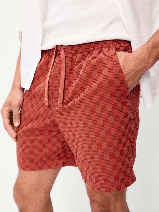Image number 4 showing, Textured-Knit Jogger Shorts -- 7-inch inseam