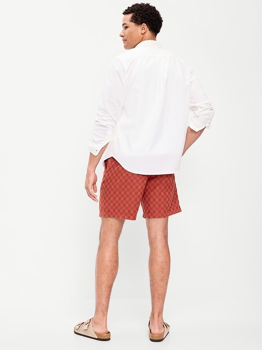 Image number 3 showing, Textured-Knit Jogger Shorts -- 7-inch inseam