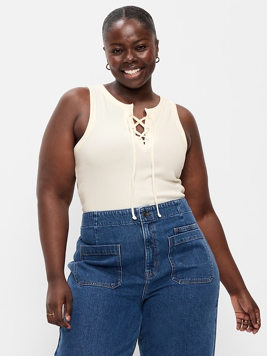 Image number 8 showing, Lace-Up Tank Top