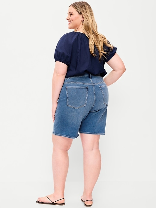 Image number 5 showing, High-Waisted Wow Jean Shorts -- 9-inch inseam