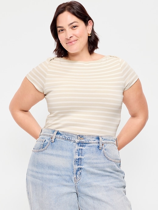 Image number 7 showing, Snug Boat-Neck T-Shirt