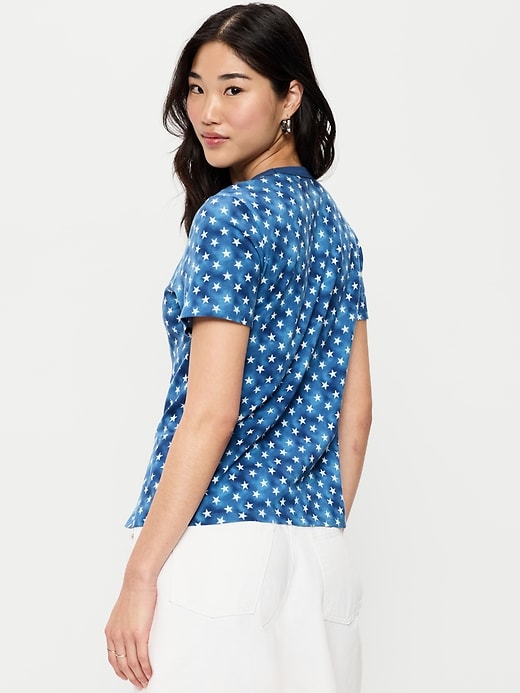 L'image numéro 2 présente T-shirt passe-partout ras du cou à motif