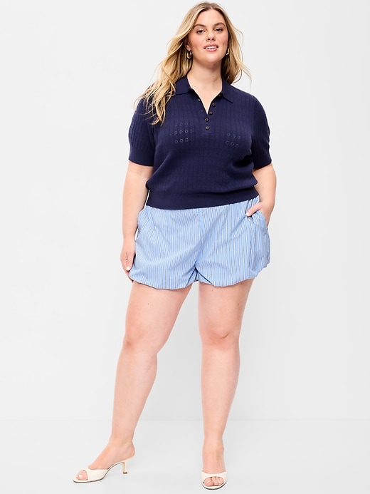 Image number 6 showing, Poplin Bubble Hem Shorts