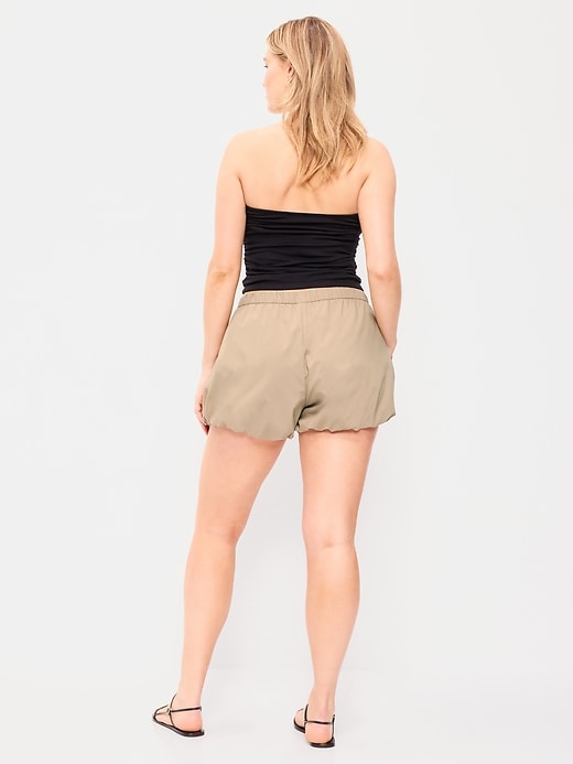 Image number 6 showing, Poplin Bubble Hem Shorts