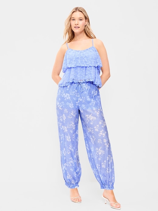Image number 6 showing, High-Waisted Chiffon Harem Pants