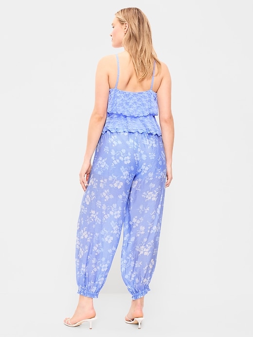 Image number 7 showing, High-Waisted Chiffon Harem Pants
