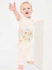 Image number 1 showing, Linen-Blend Pants for Baby