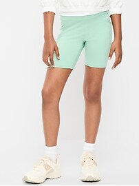 Image number 1 showing, High-Waisted StudioSmooth Biker Shorts for Girls