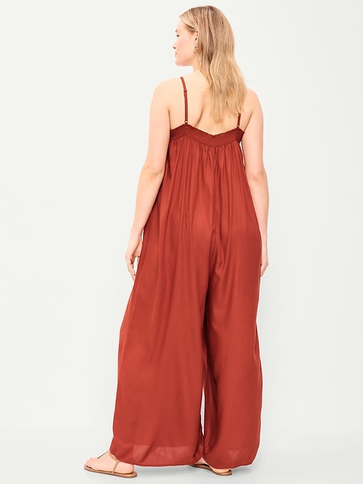 Image number 6 showing, Airy Smocked-Top Jumpsuit