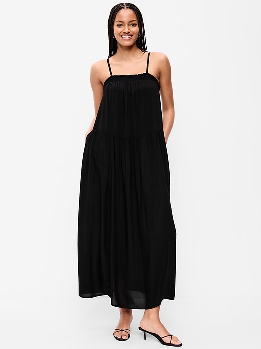 Image number 1 showing, Airy Smocked Maxi Dress