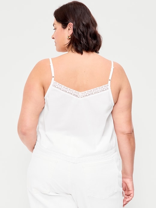 Image number 8 showing, Lace-Trim Scarf Tank Top