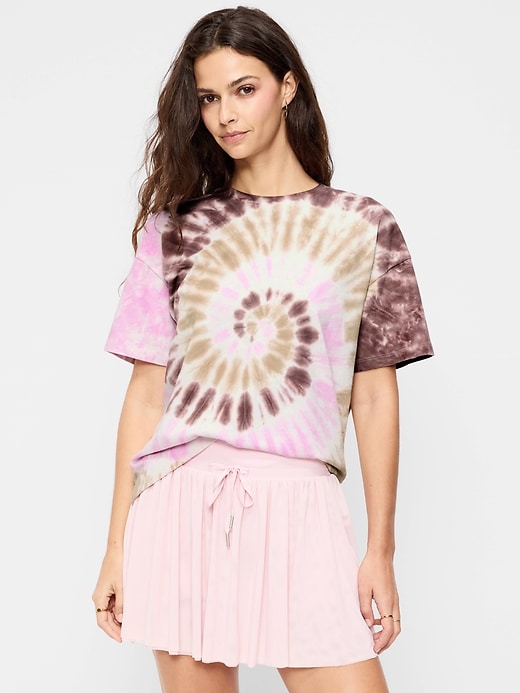 L'image numéro 1 présente T-shirt ras du cou rétro pour femme