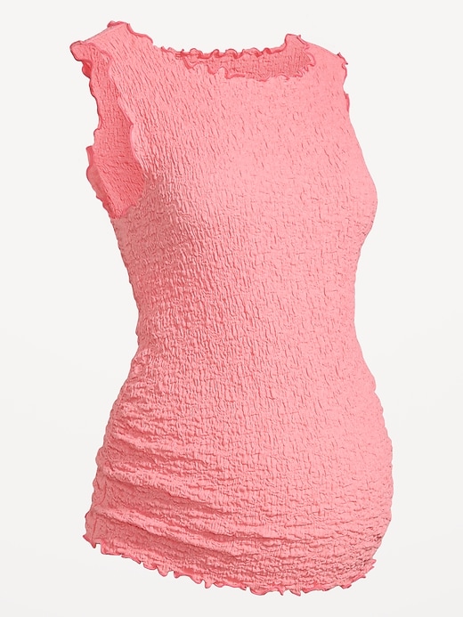 Image number 2 showing, Maternity Texured High-Neck Tank Top