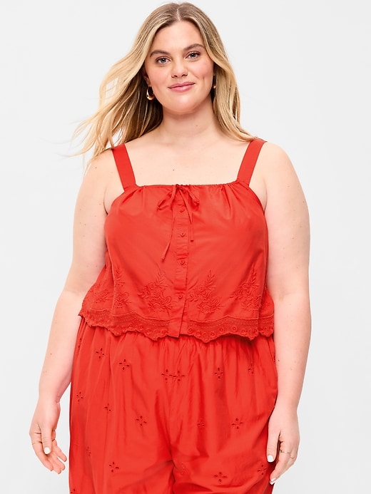 Image number 7 showing, Tie-Front Cami Tank Top