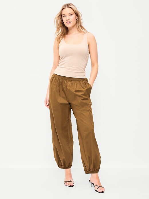 L'image numéro 5 présente Pantalon parachute léger à taille extensible de pyjama