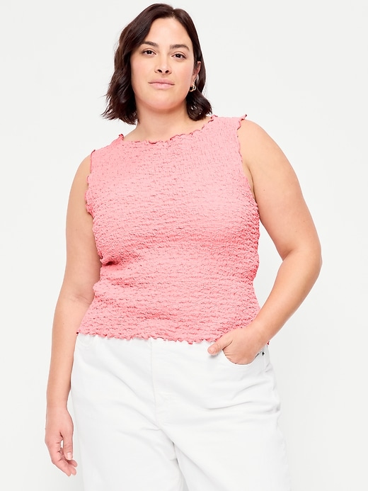 Image number 7 showing, Sleeveless Smocked Tank Top