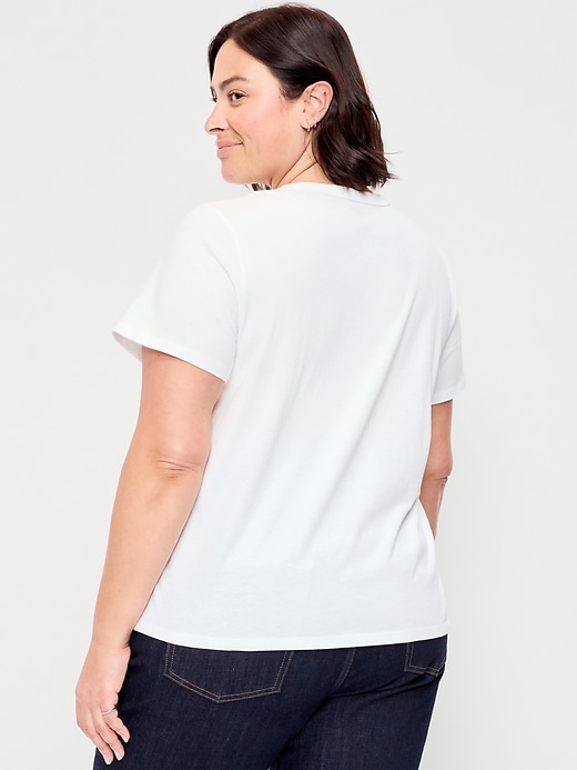 L'image numéro 9 présente T-shirt passe-partout ras du cou à imprimé