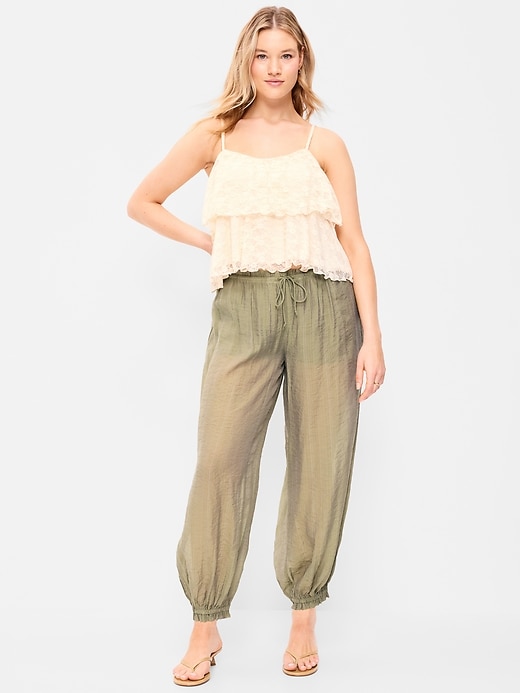 Image number 6 showing, High-Waisted Chiffon Harem Pants