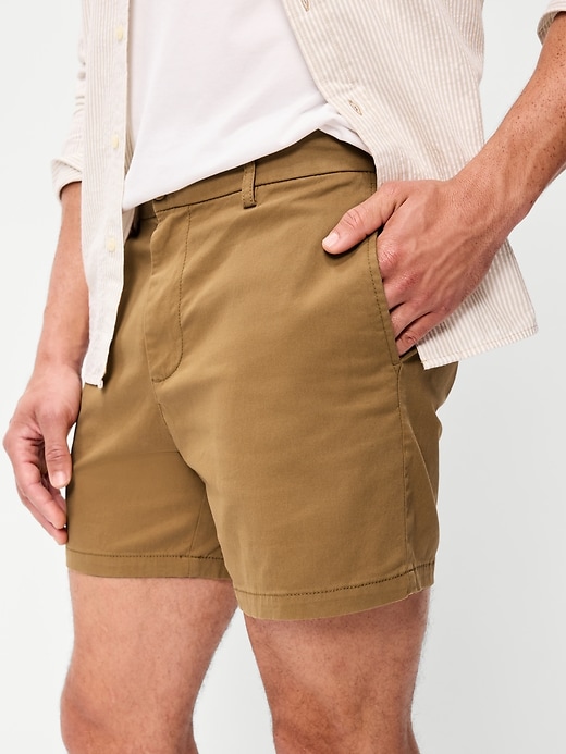 Image number 4 showing, Slim Built-In Flex Rotation Chino Shorts -- 5-inch inseam