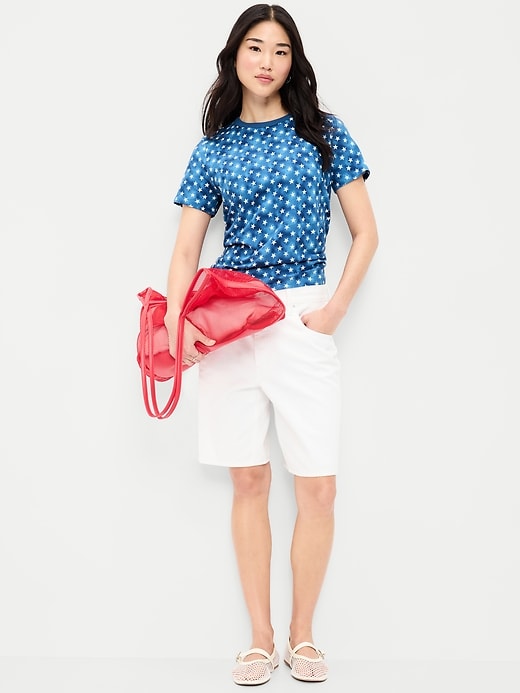 L'image numéro 3 présente T-shirt passe-partout ras du cou à motif