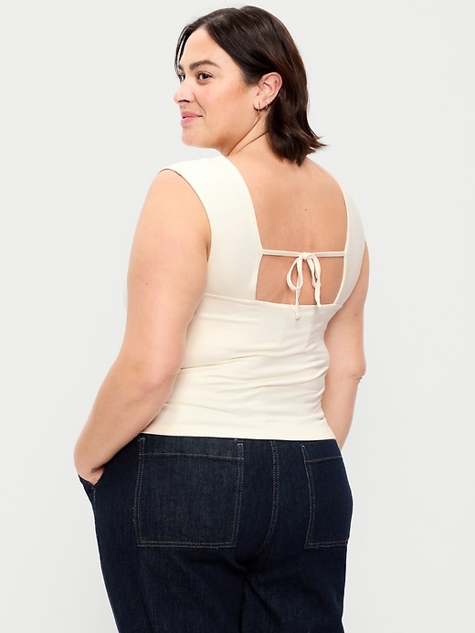 Image number 8 showing, Cap-Sleeve Tie-Back Top