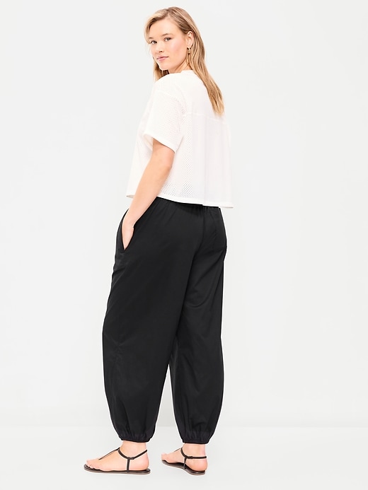 L'image numéro 6 présente Pantalon parachute léger à taille extensible de pyjama