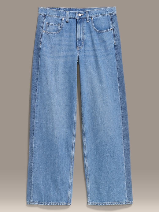 Image number 7 showing, Old Navy x Christopher John Rogers Mid-Rise Side Stripe Baggy Wide-Leg Jeans
