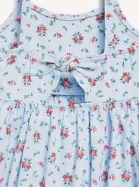 Image number 4 showing, Printed Sleeveless Crinkled Dress and Biker Shorts Set for Toddler Girls