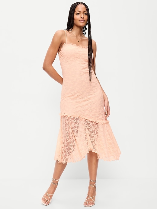 Image number 1 showing, Fit & Flare Lace Midi Dress
