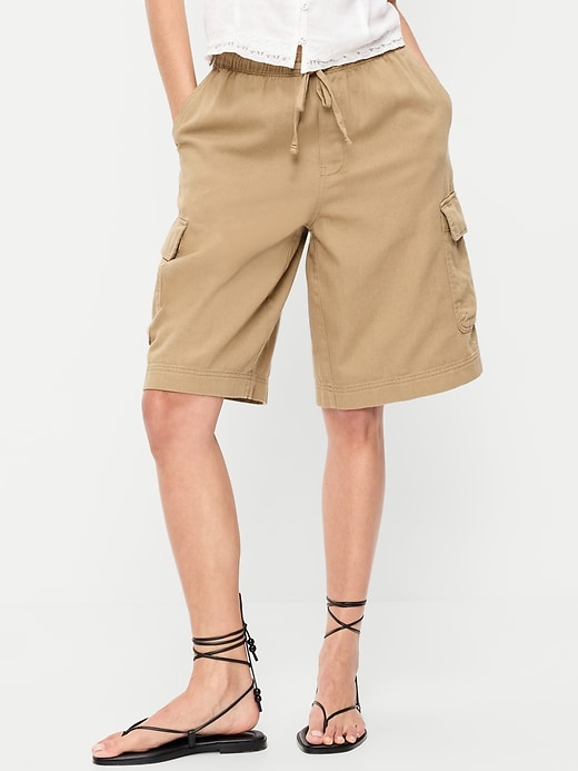 Image number 2 showing, Mid-Rise Bermuda Cargo Shorts