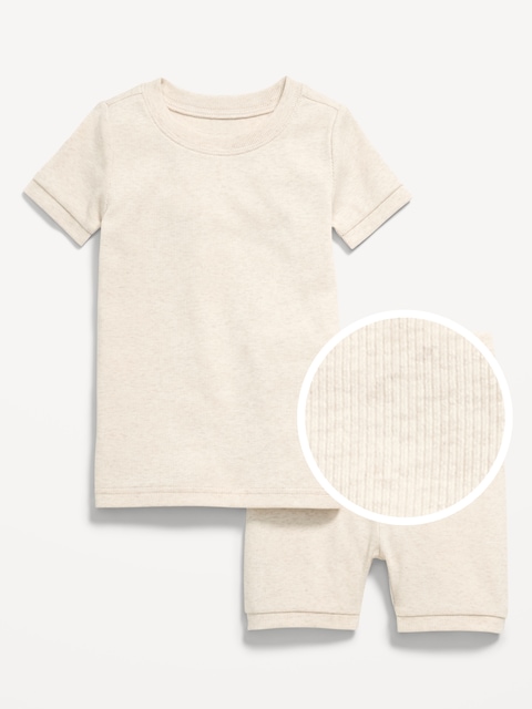 PYJAMA AJUSTÉ EN TRICOT CÔTELÉ POUR TOUT-PETIT ET BÉBÉ