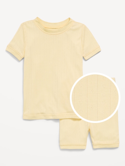 PYJAMA AJUSTÉ EN TRICOT POINTELLE POUR TOUT-PETIT ET BÉBÉ