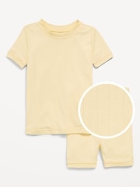 Image number 1 showing, Snug-Fit Pointelle-Knit Pajama Set for Toddler & Baby