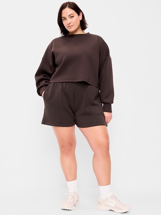 Image number 6 showing, High-Waisted Bounce Fleece Shorts -- 5-inch inseam