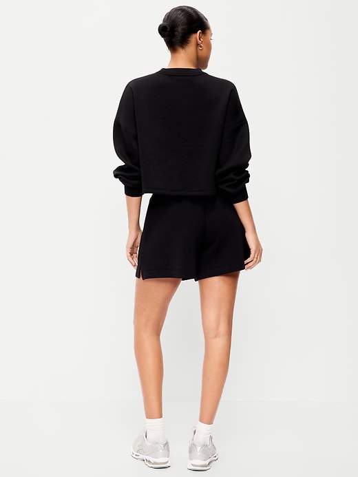 Image number 2 showing, High-Waisted Bounce Fleece Shorts -- 5-inch inseam