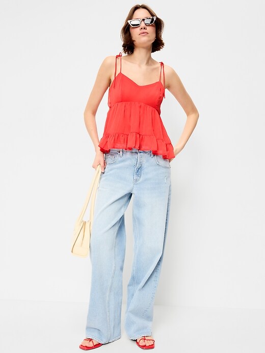 Image number 3 showing, Tie-Strap Tiered Ruffle Top