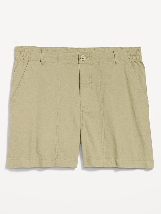 Image number 2 showing, 90's Loose Linen-Blend Shorts -- 5-inch inseam