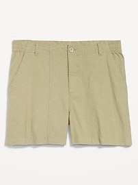 Image number 1 showing, 90's Loose Linen-Blend Shorts -- 5-inch inseam