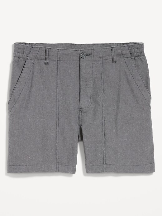 Image number 5 showing, 90's Loose Linen-Blend Shorts -- 5-inch inseam