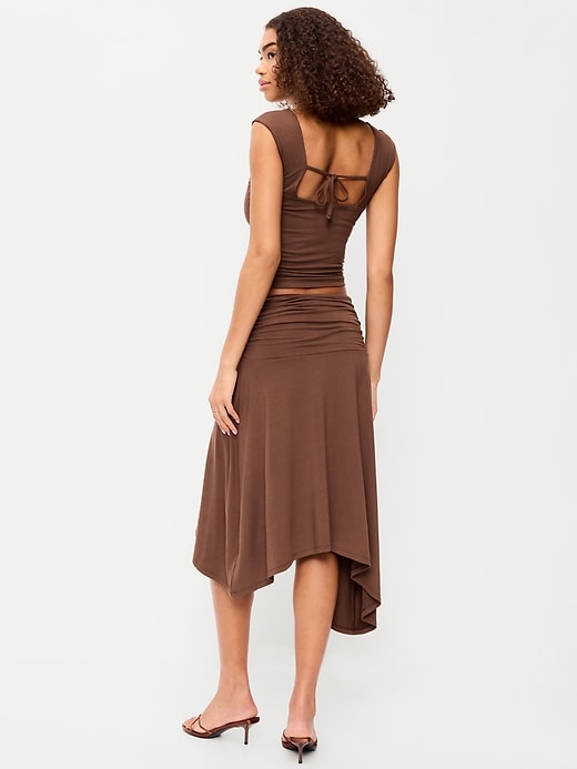 Image number 3 showing, Asymmetrical Draped Midi Skirt