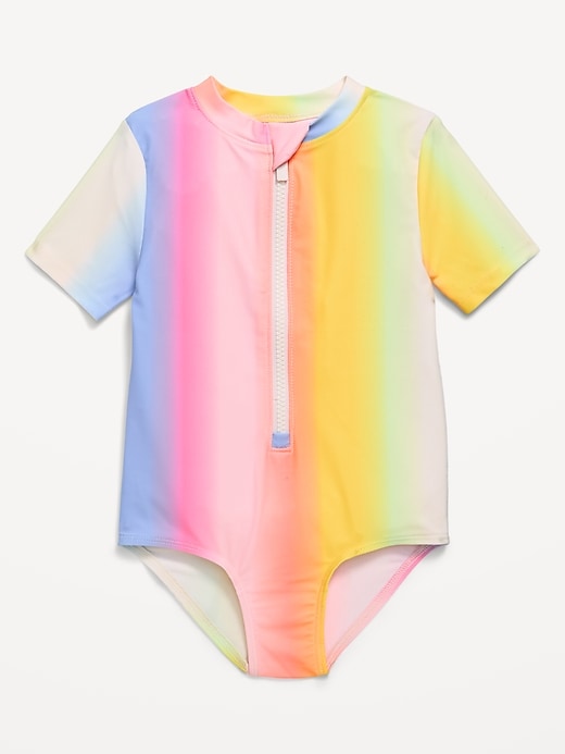 L'image numéro 1 présente Maillot de bain une-pièce anti-UV à glissière sur le devant pour toute-petite