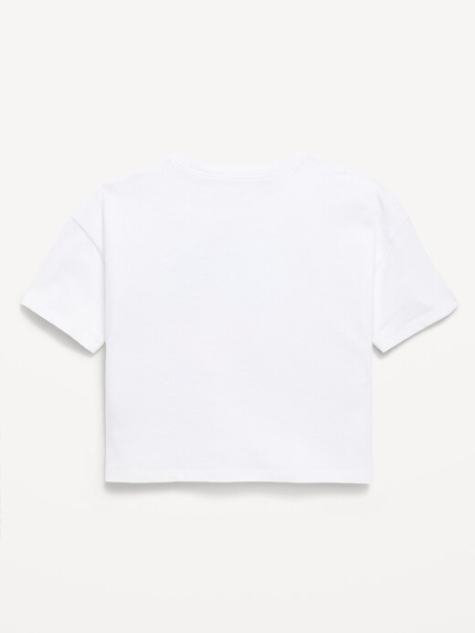 Image number 2 showing, Hello Kitty® Oversized Graphic Cropped T-Shirt for Girls
