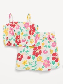 Image number 1 showing, Printed Sleeveless Top and Skort Set for Toddler Girls