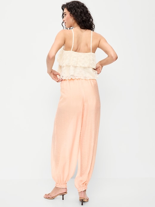 Image number 3 showing, High-Waisted Chiffon Harem Pants